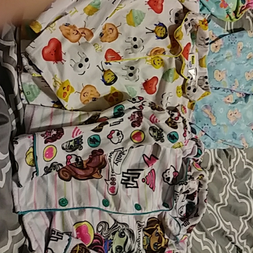 6 pair girls winter pajama sets